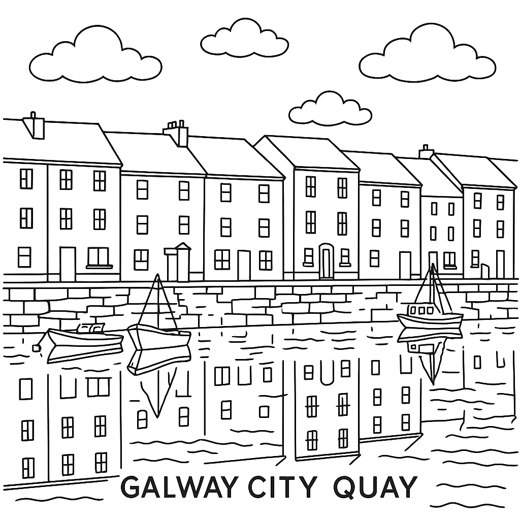 Ireland Where the Green Meets the Sea Coloring Book
