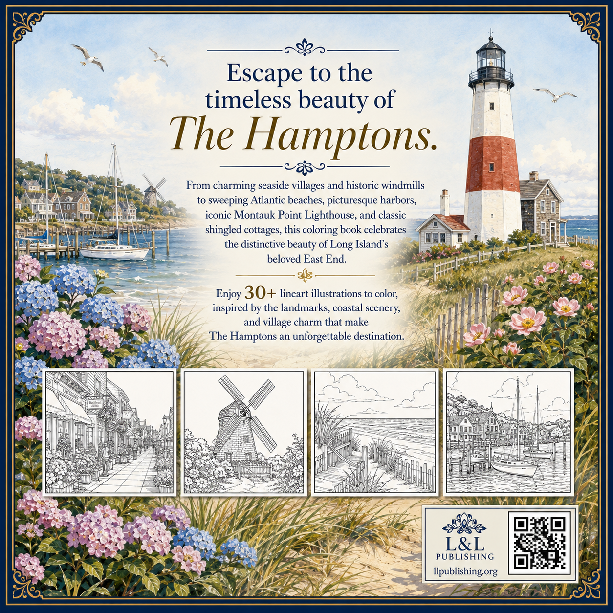 The Hamptons Coloring Book