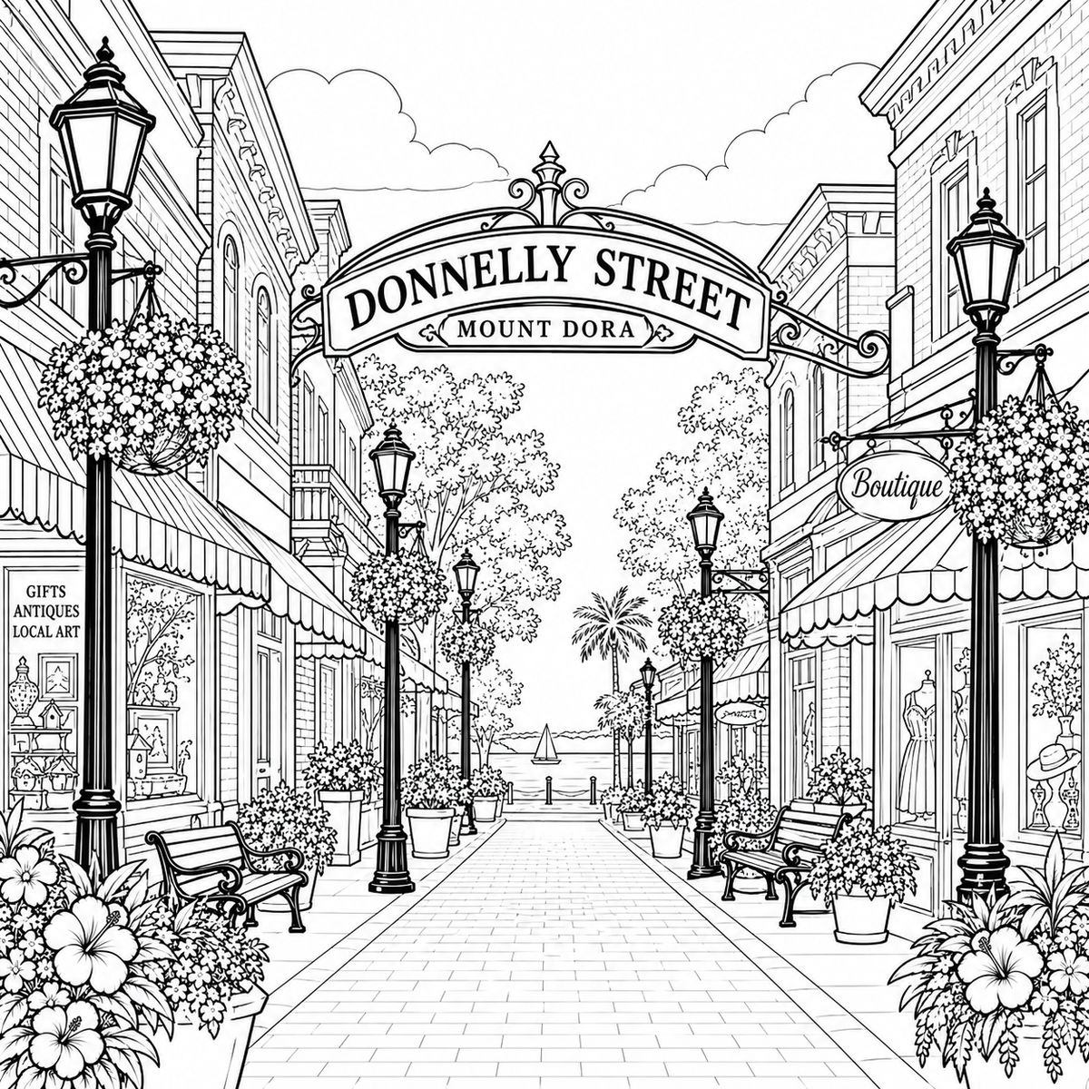 MOUNT DORA FLORIDA COLORING BOOK 3 WHOLESALE COPIES