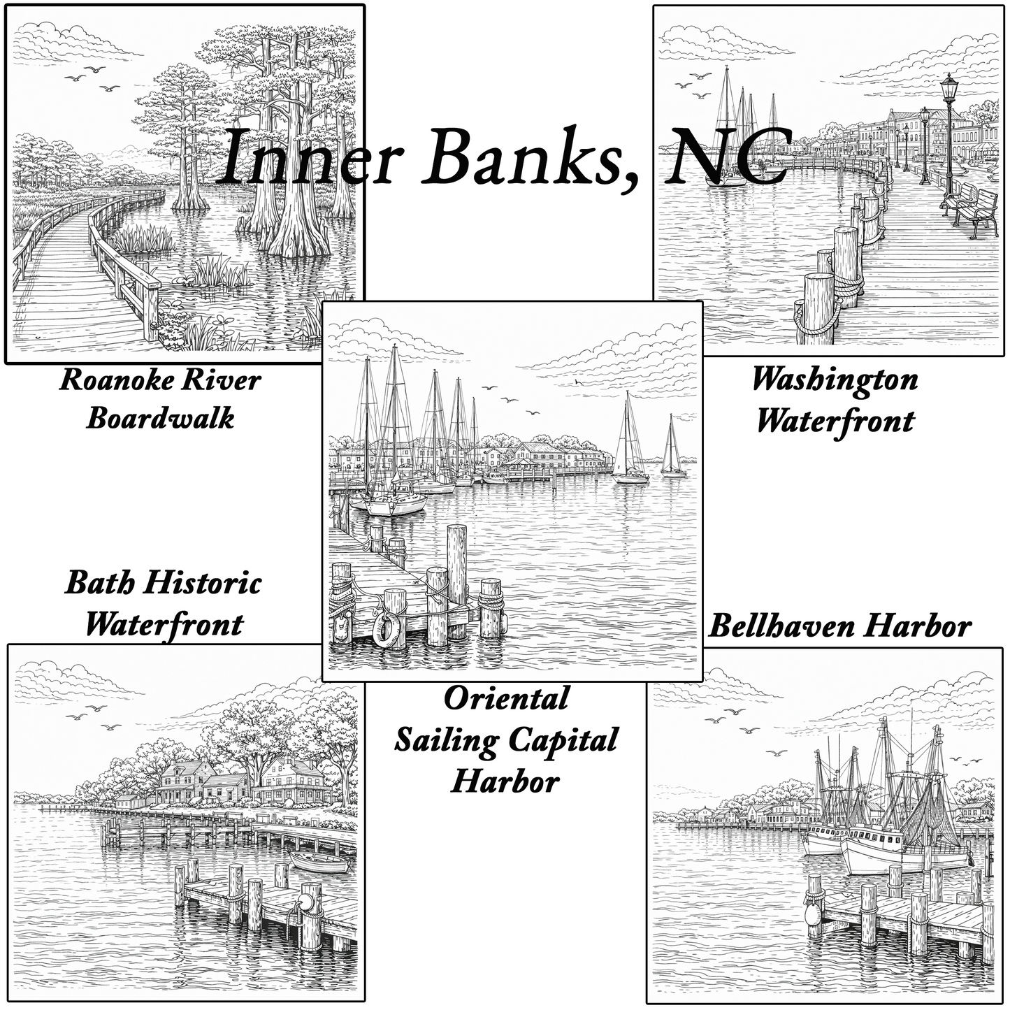 NC Coastal Coloring Book – Wholesale 6 Pack