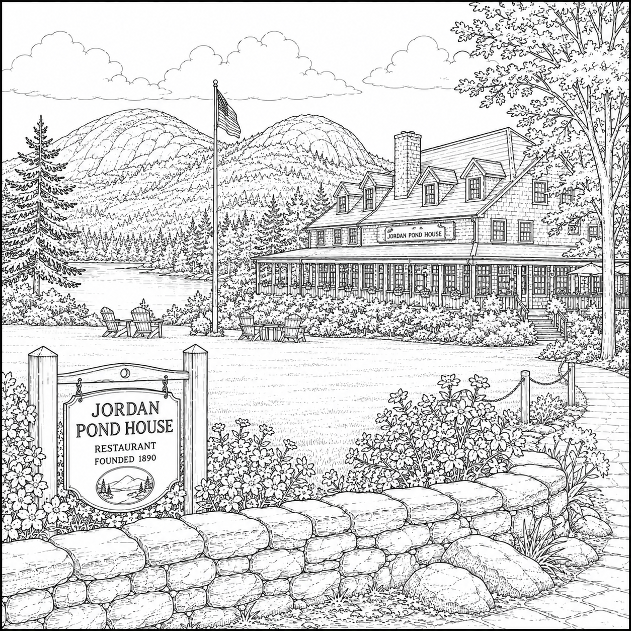 BAR HARBOR MAINE COLORING BOOK