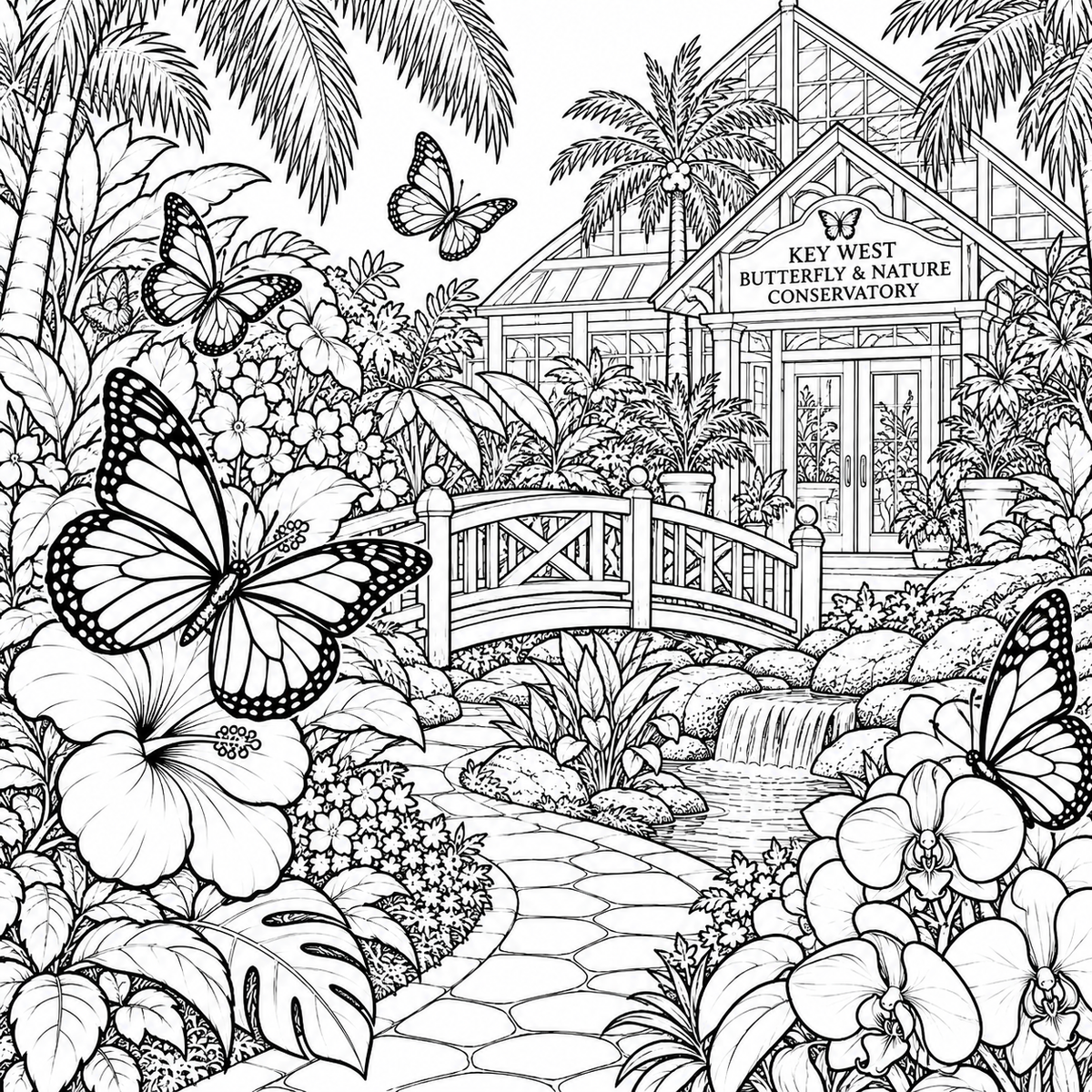 KEY WEST FLORIDA COLORING BOOK