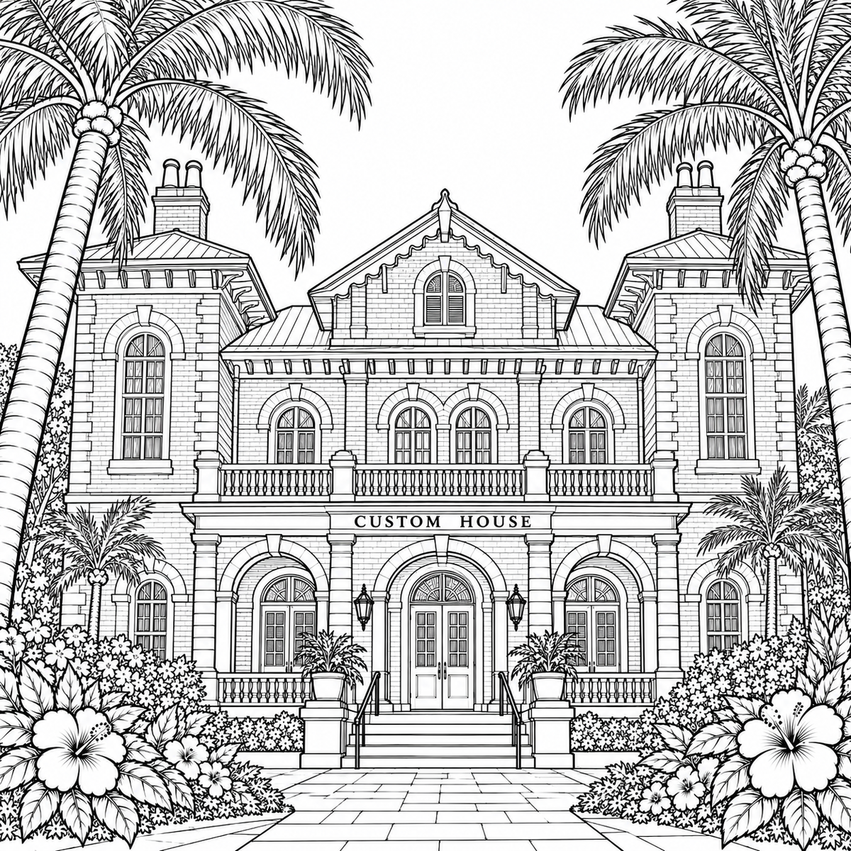 KEY WEST FLORIDA COLORING BOOK