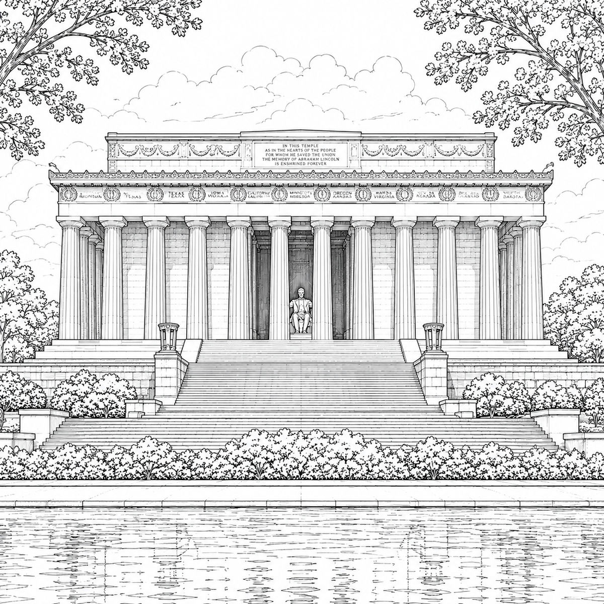Washington DC Coloring Book