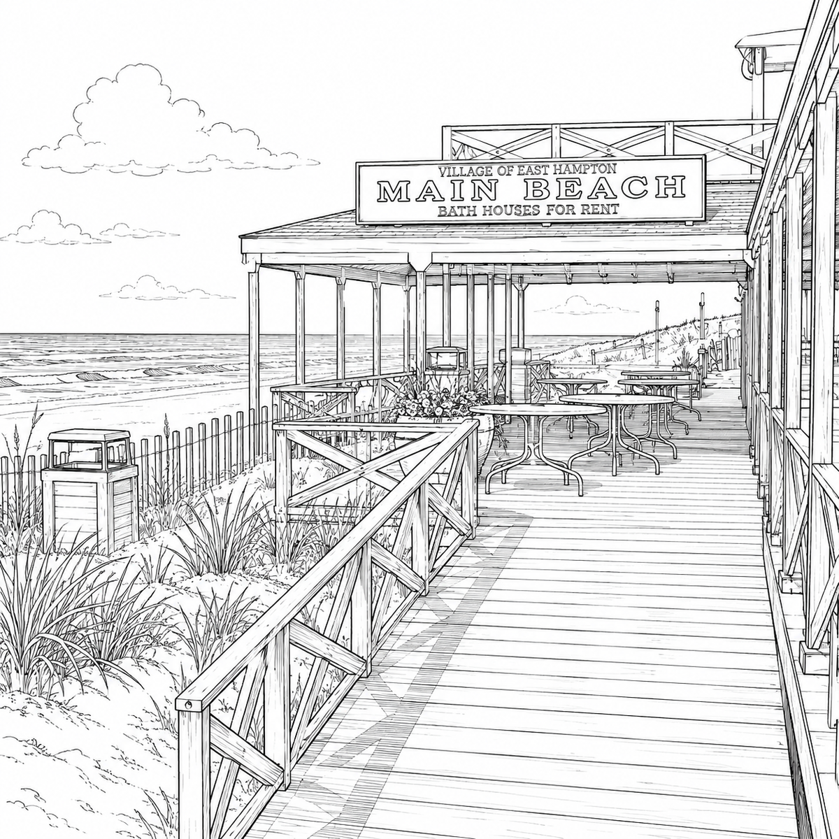 The Hamptons Coloring Book