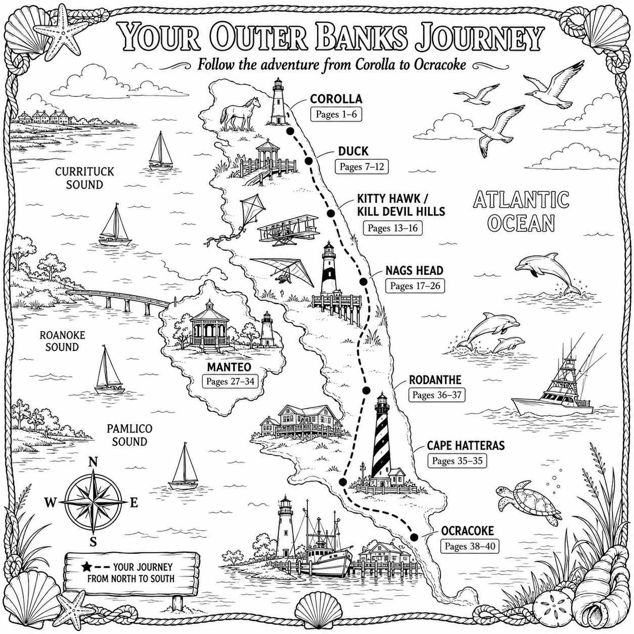 Outer Banks Coloring Book