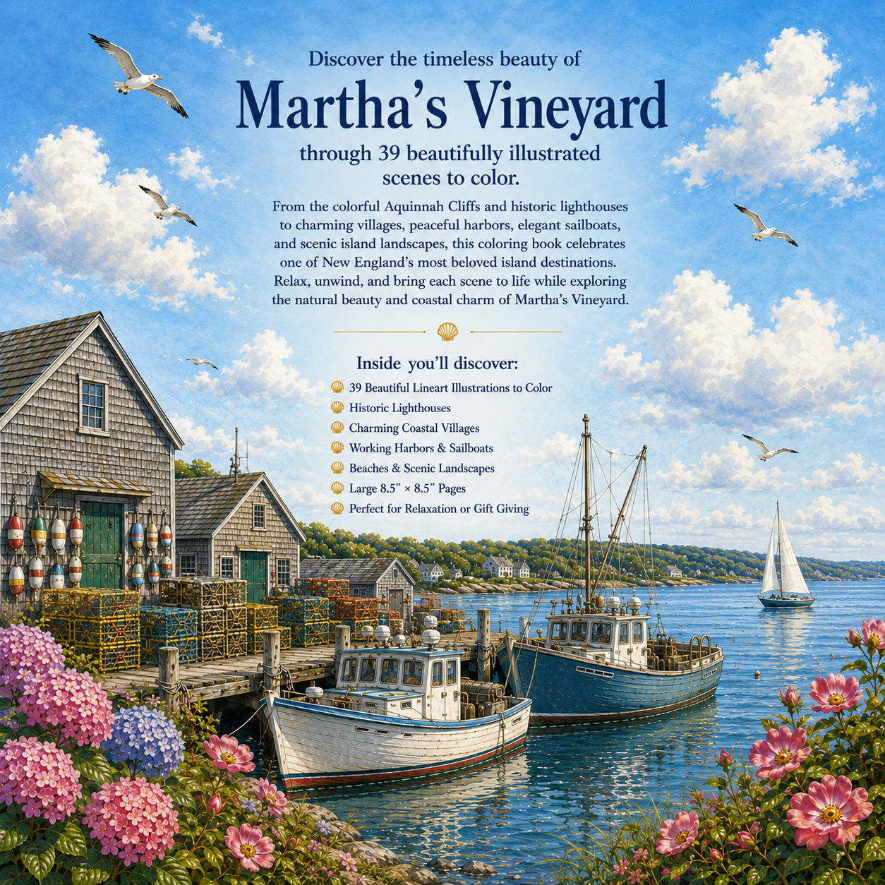 Martha's Vineyard Coloring Book