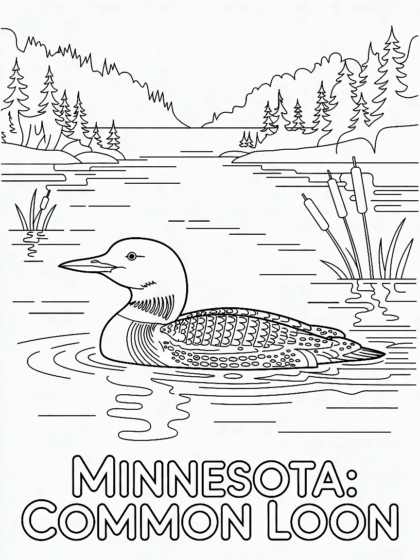 State Birds Coloring Book For Everyone