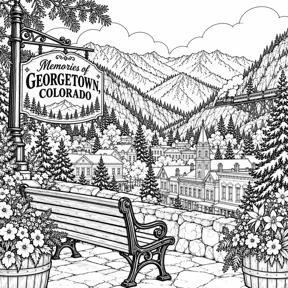 GEORGETOWN, COLORADO COLORING BOOK