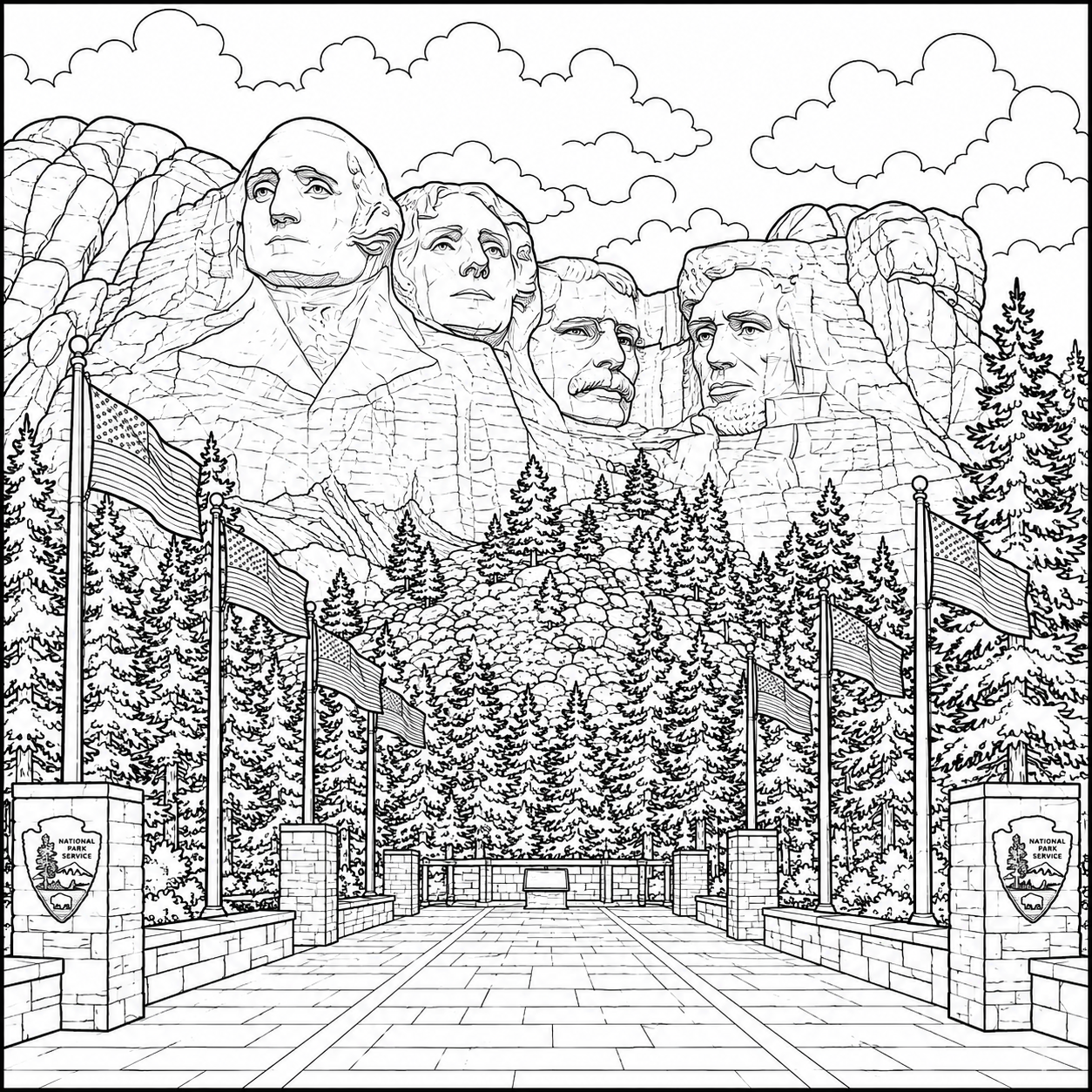 Black Hills of South Dakota Coloring Book
