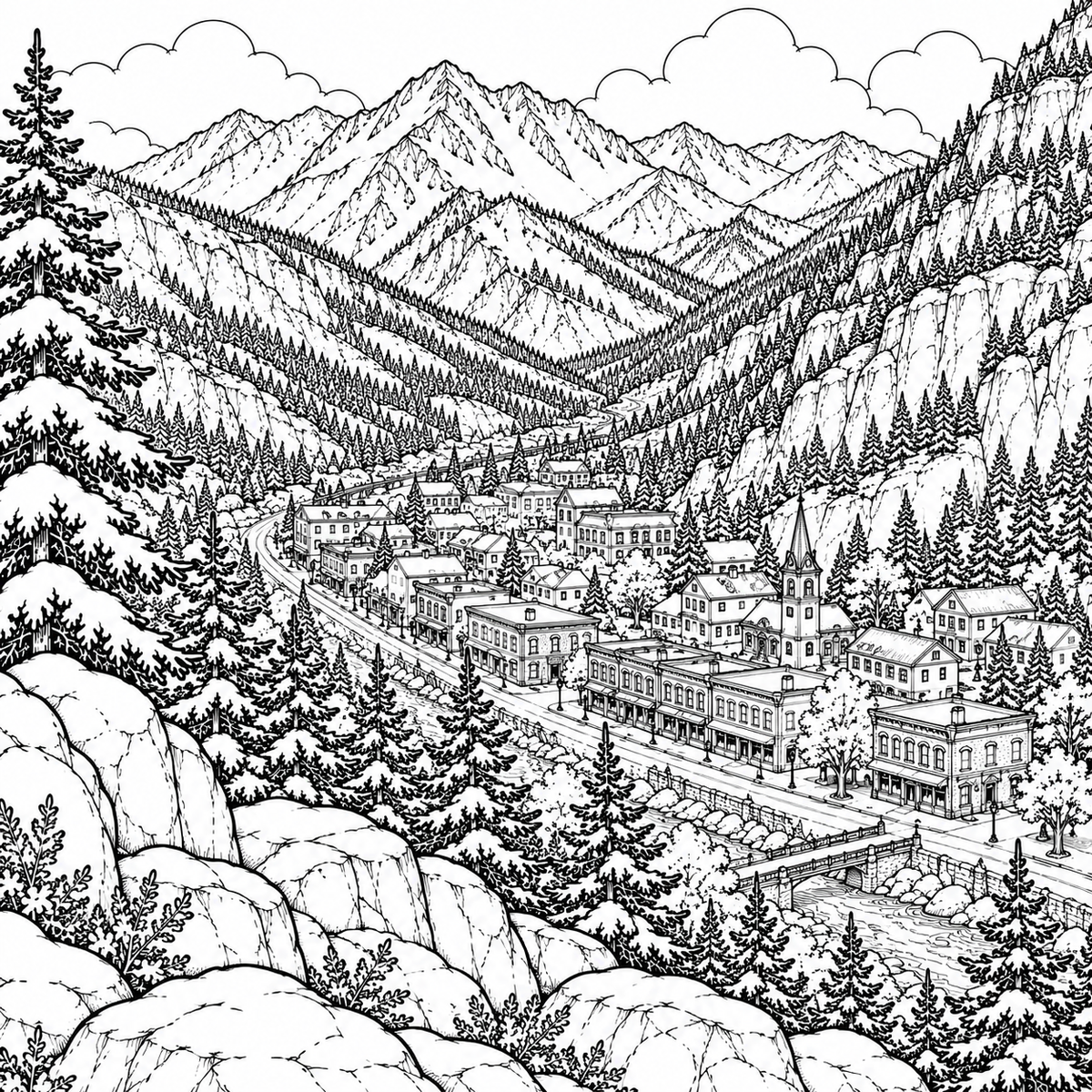GEORGETOWN, COLORADO COLORING BOOK