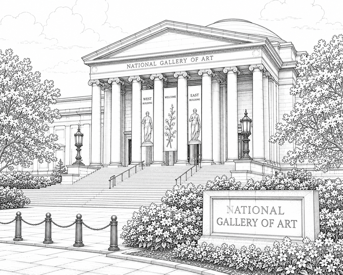 Washington DC Coloring Book