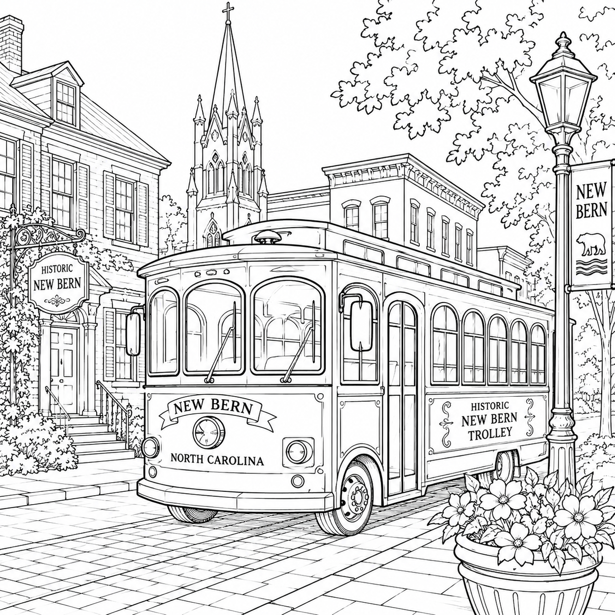 New Bern North Carolina Coloring Book