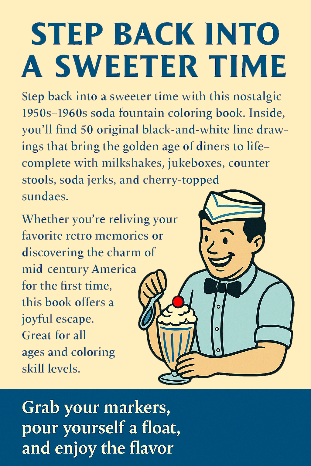 Soda Fountain Coloring Book