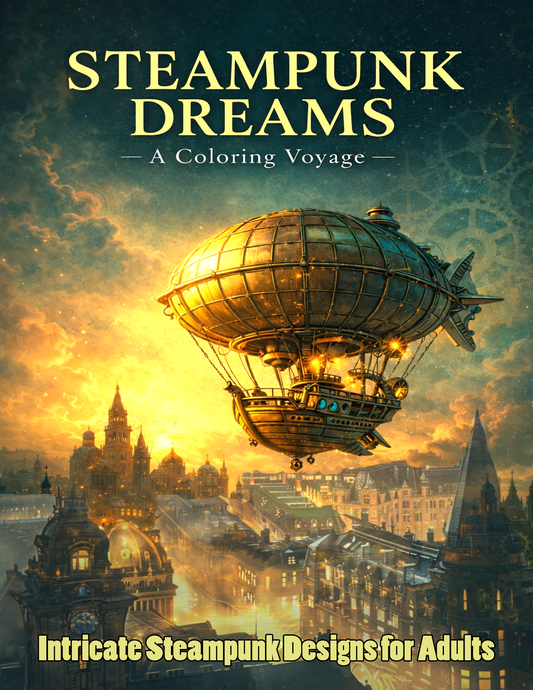 Steampunk Coloring Book for Adults 