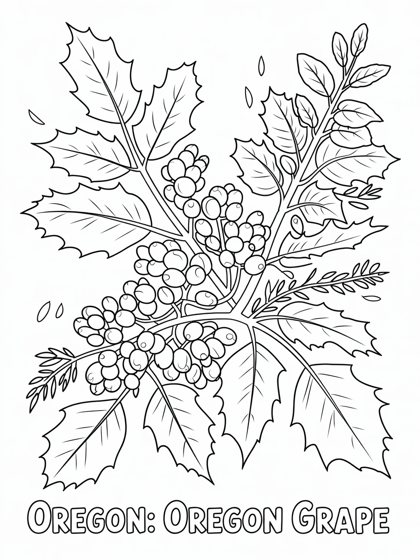 STATE FLOWERS COLORING BOOK