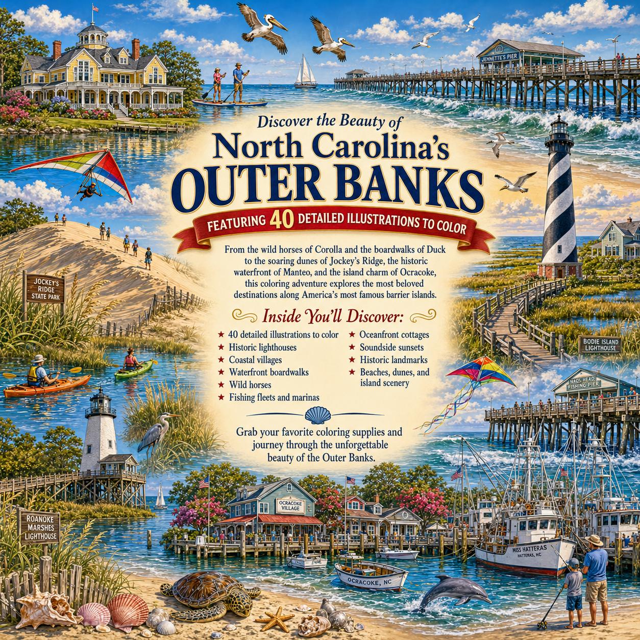 Outer Banks Coloring Book