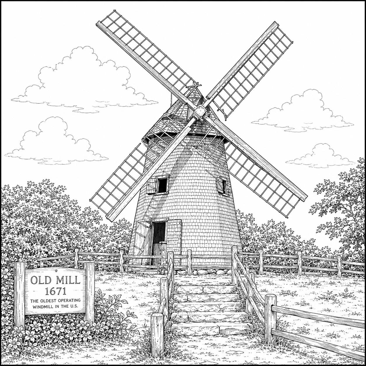 Nantucket Island Coloring Book