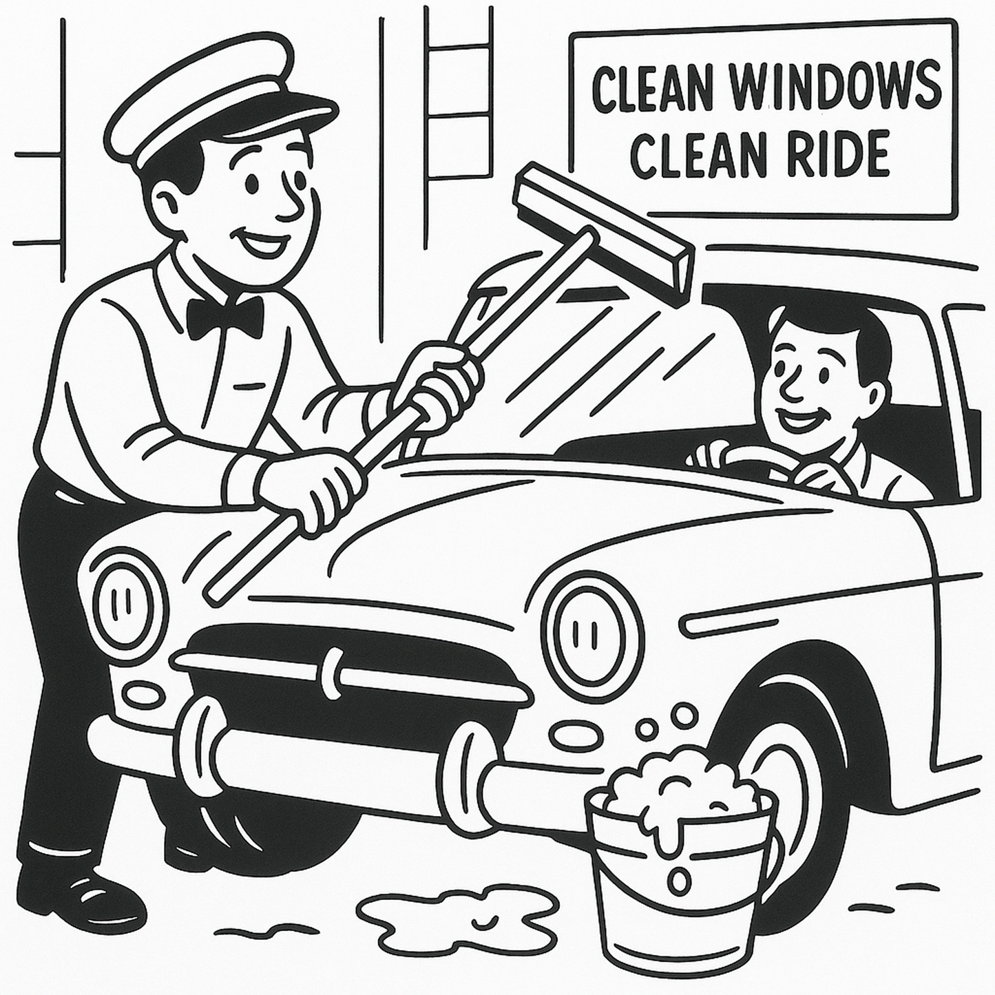 RETRO ROADSIDE SERVICE: A Coloring Tribute to 1950s Gas Stations & Car Culture