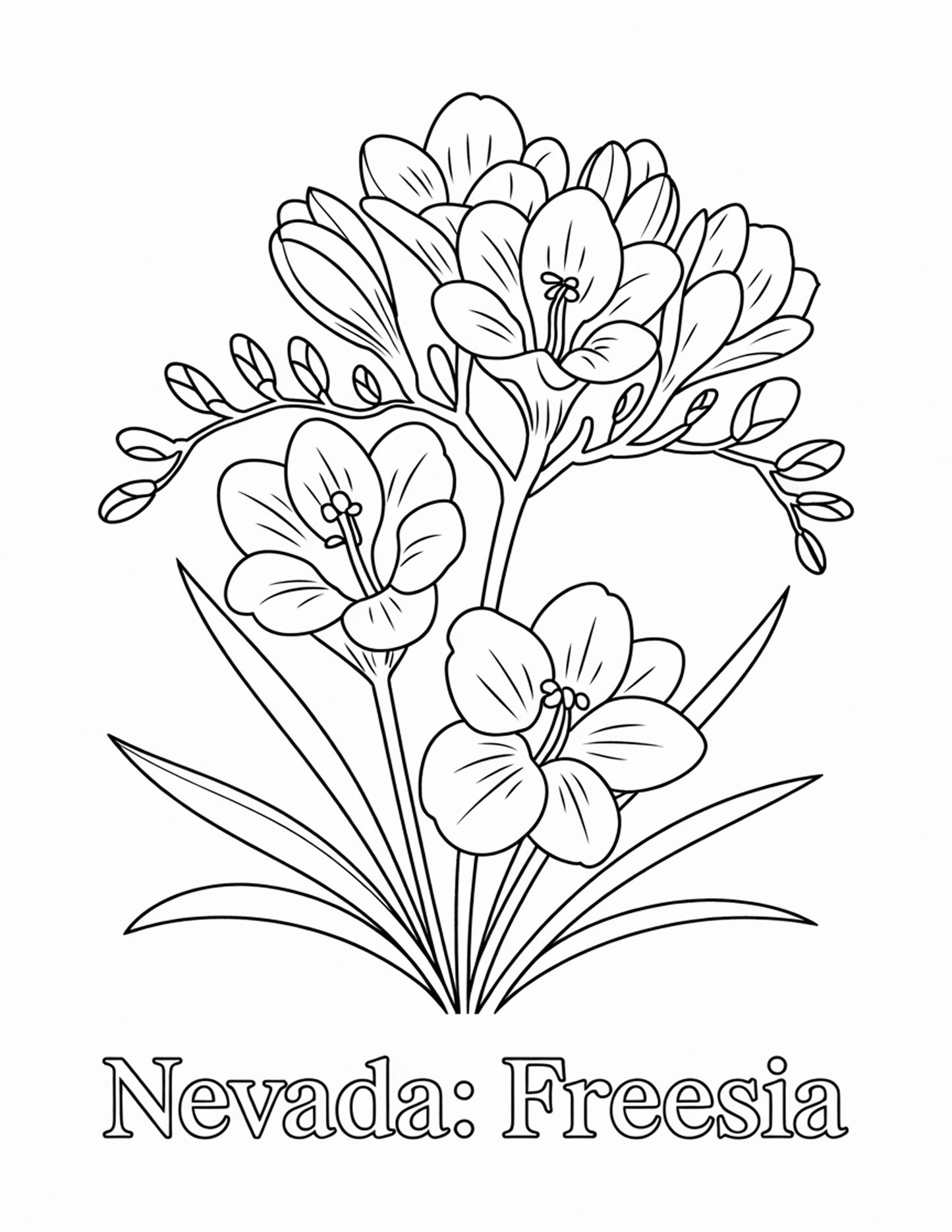 STATE FLOWERS COLORING BOOK