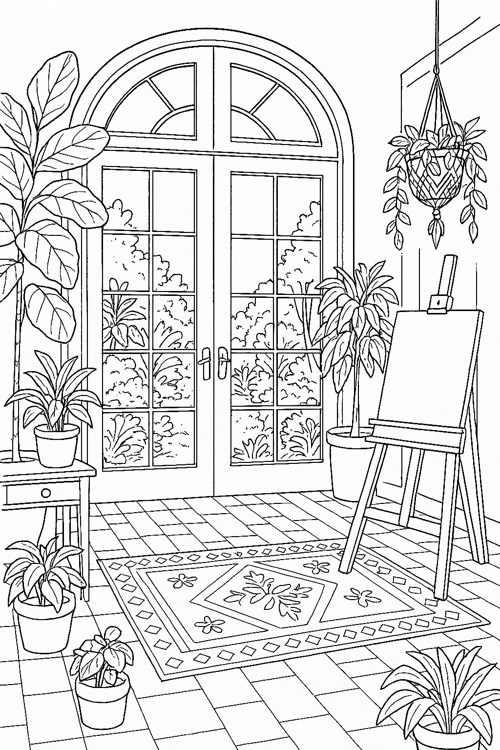 Bohemian Interiors Coloring Book