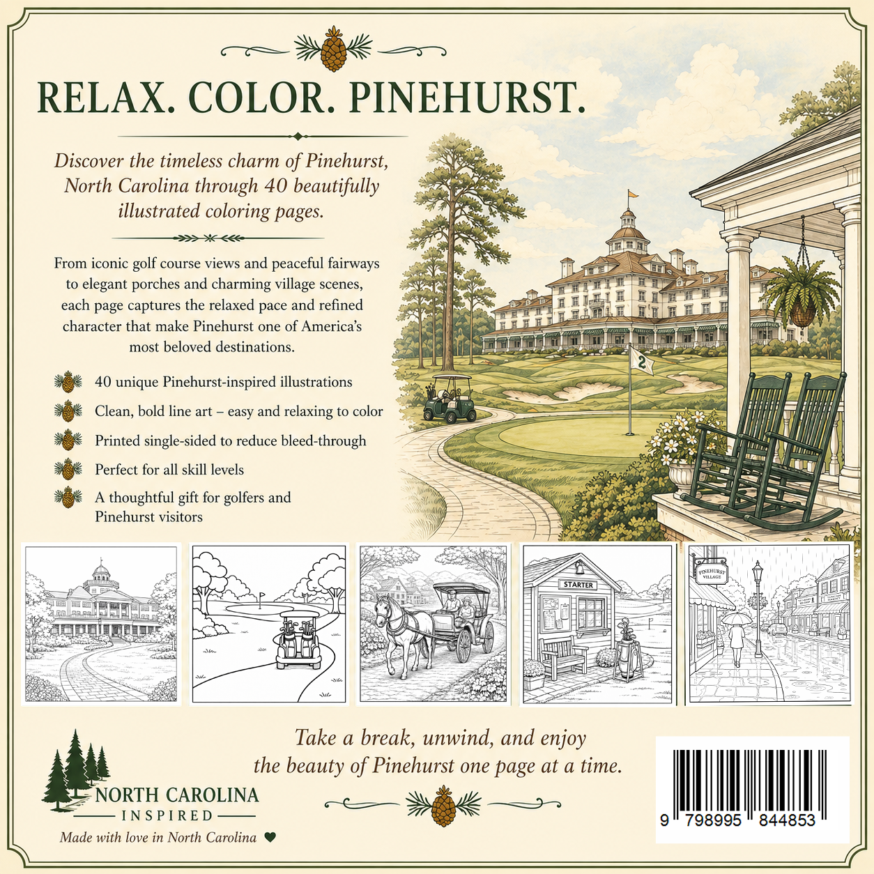 Pinehurst A Coloring Journey - Wholesale (3 copies)