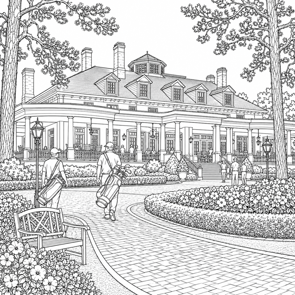 Pinehurst Village Coloring Book