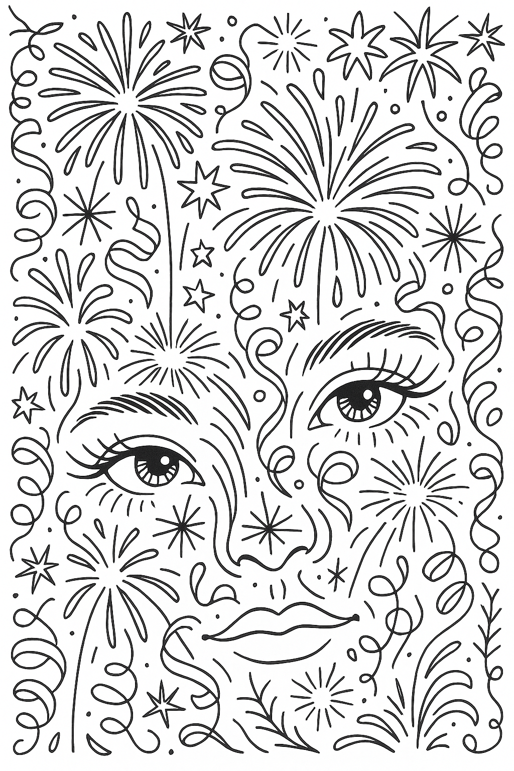HIDDEN GRACE COLORING BOOK: A Soothing Collection of Feminine Faces and Floral Doodles to Calm Your Mind and Lift Your Spirit