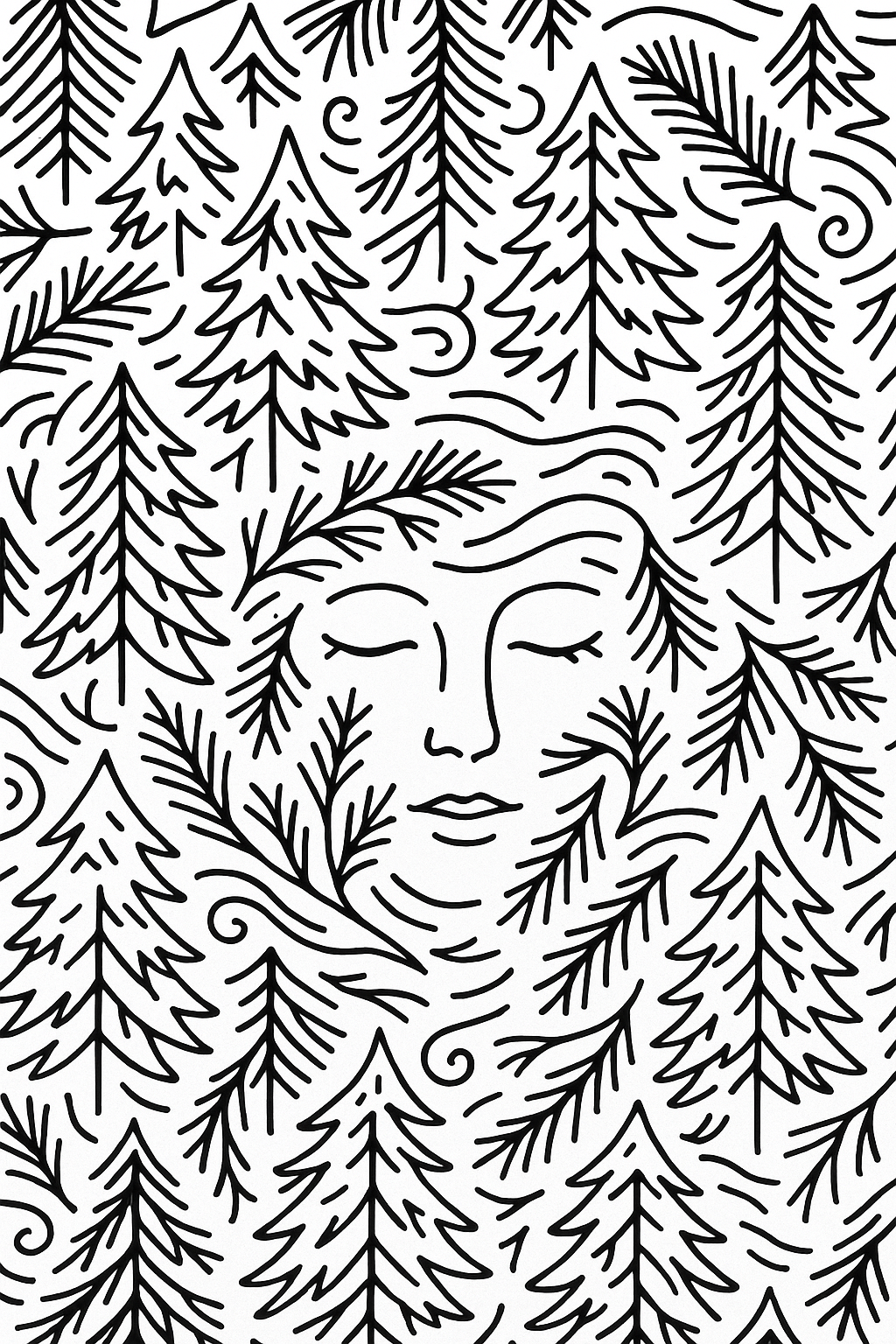 HIDDEN GRACE COLORING BOOK: A Soothing Collection of Feminine Faces and Floral Doodles to Calm Your Mind and Lift Your Spirit