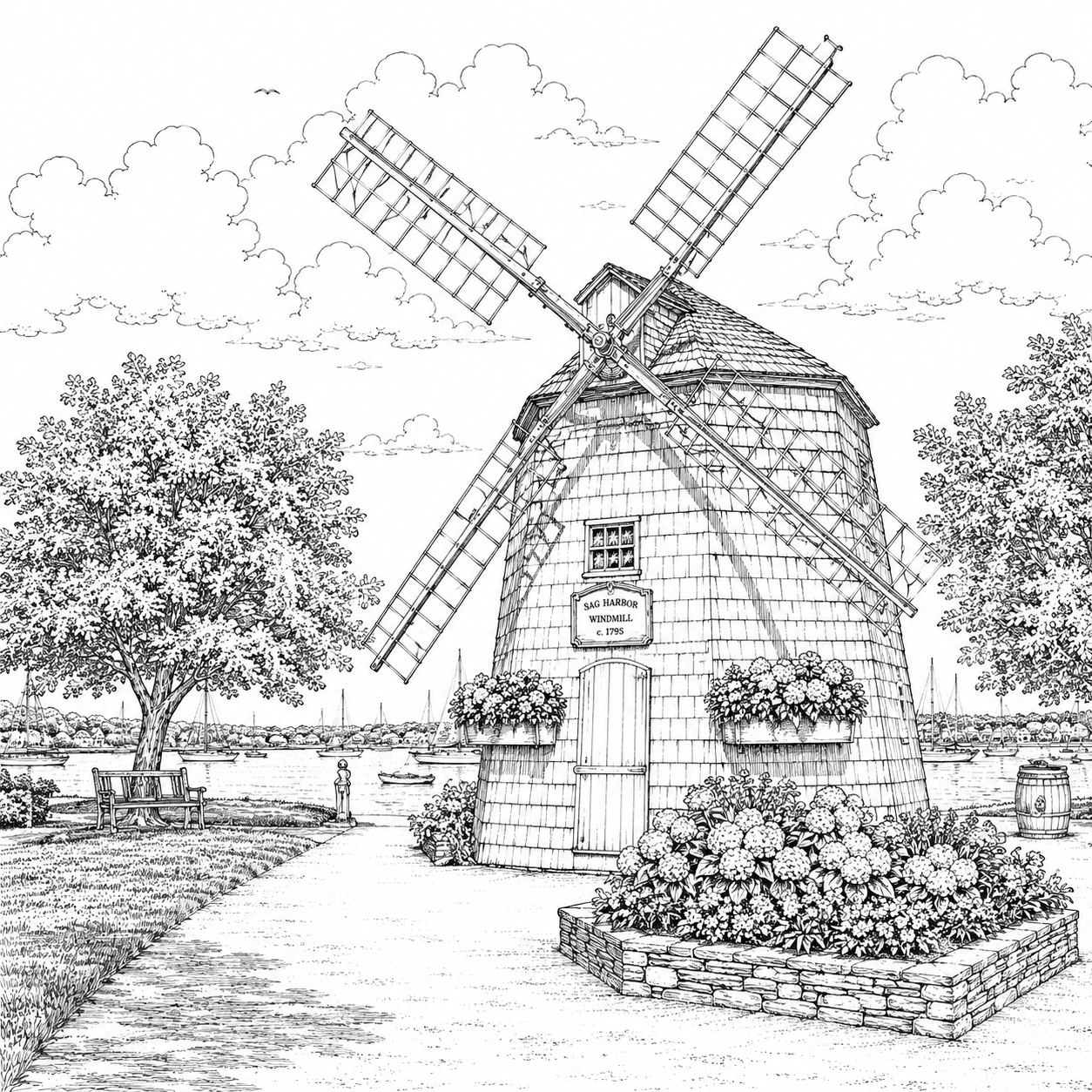 The Hamptons Coloring Book