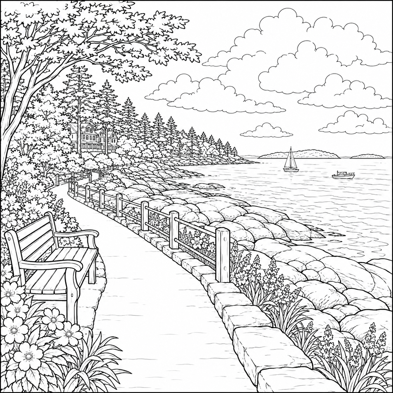 BAR HARBOR MAINE COLORING BOOK