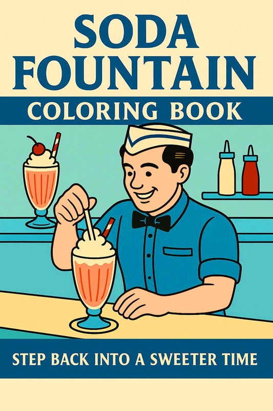 Soda Fountain Coloring Book