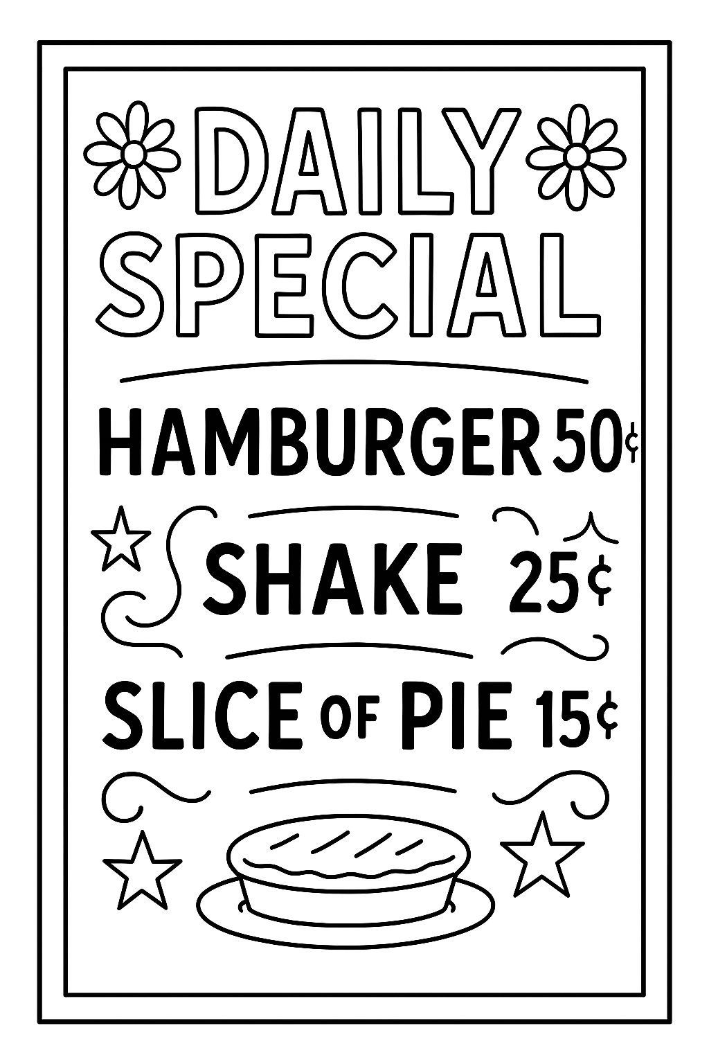 Soda Fountain Coloring Book