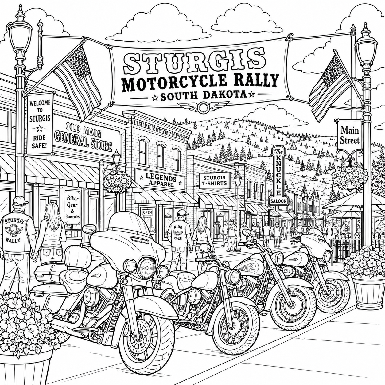 Black Hills of South Dakota Coloring Book