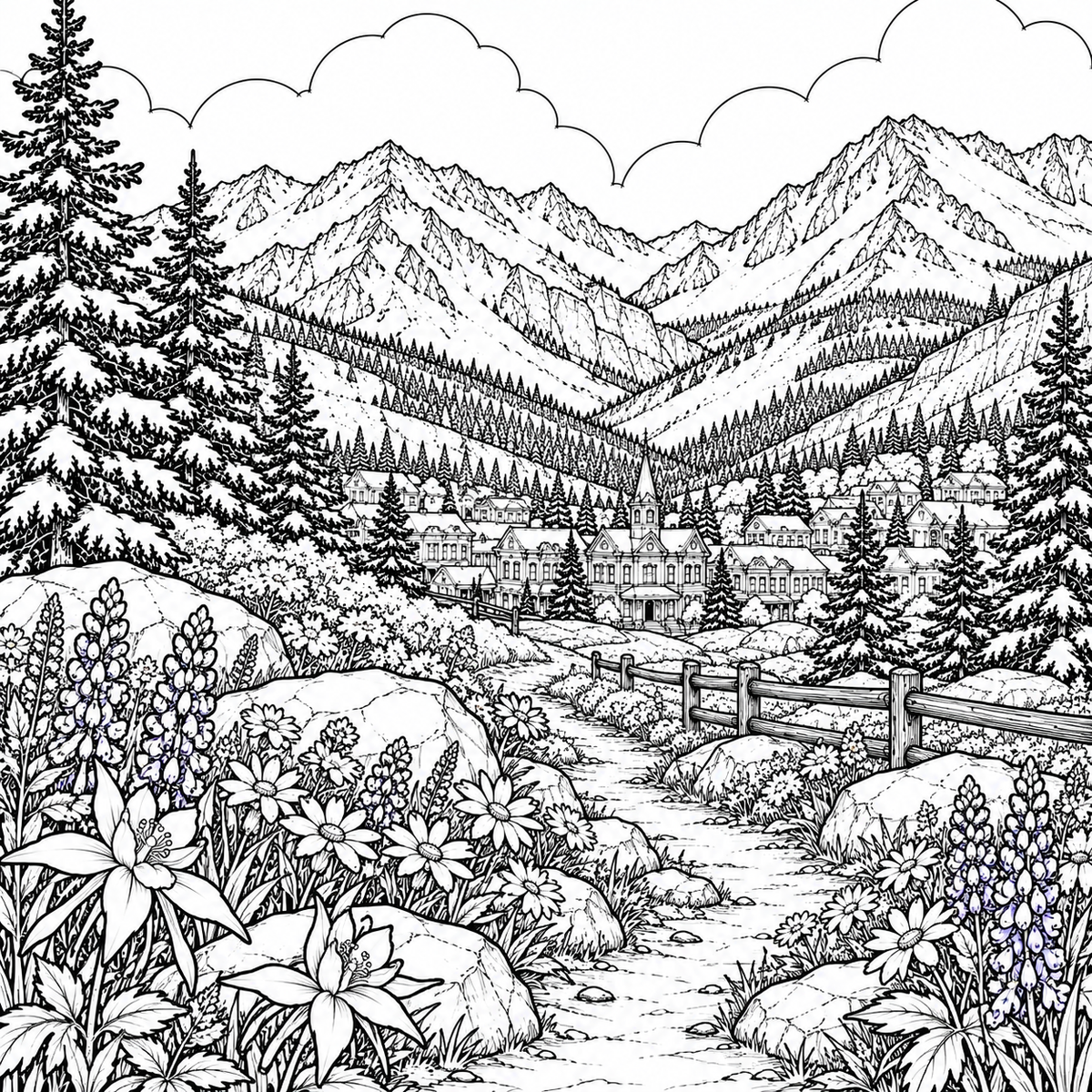GEORGETOWN, COLORADO COLORING BOOK