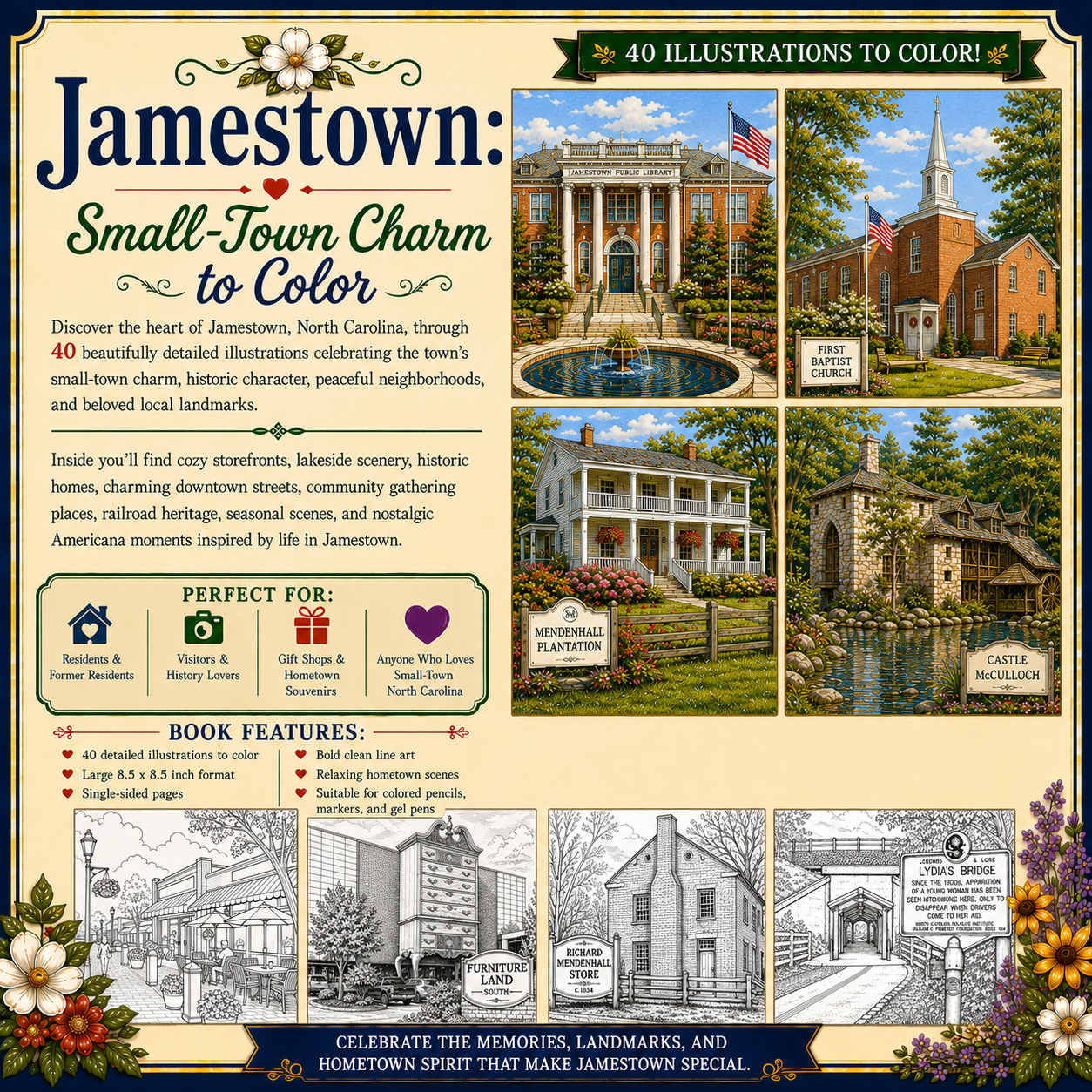 Jamestown: Small-Town Charm to Color - 12 copies