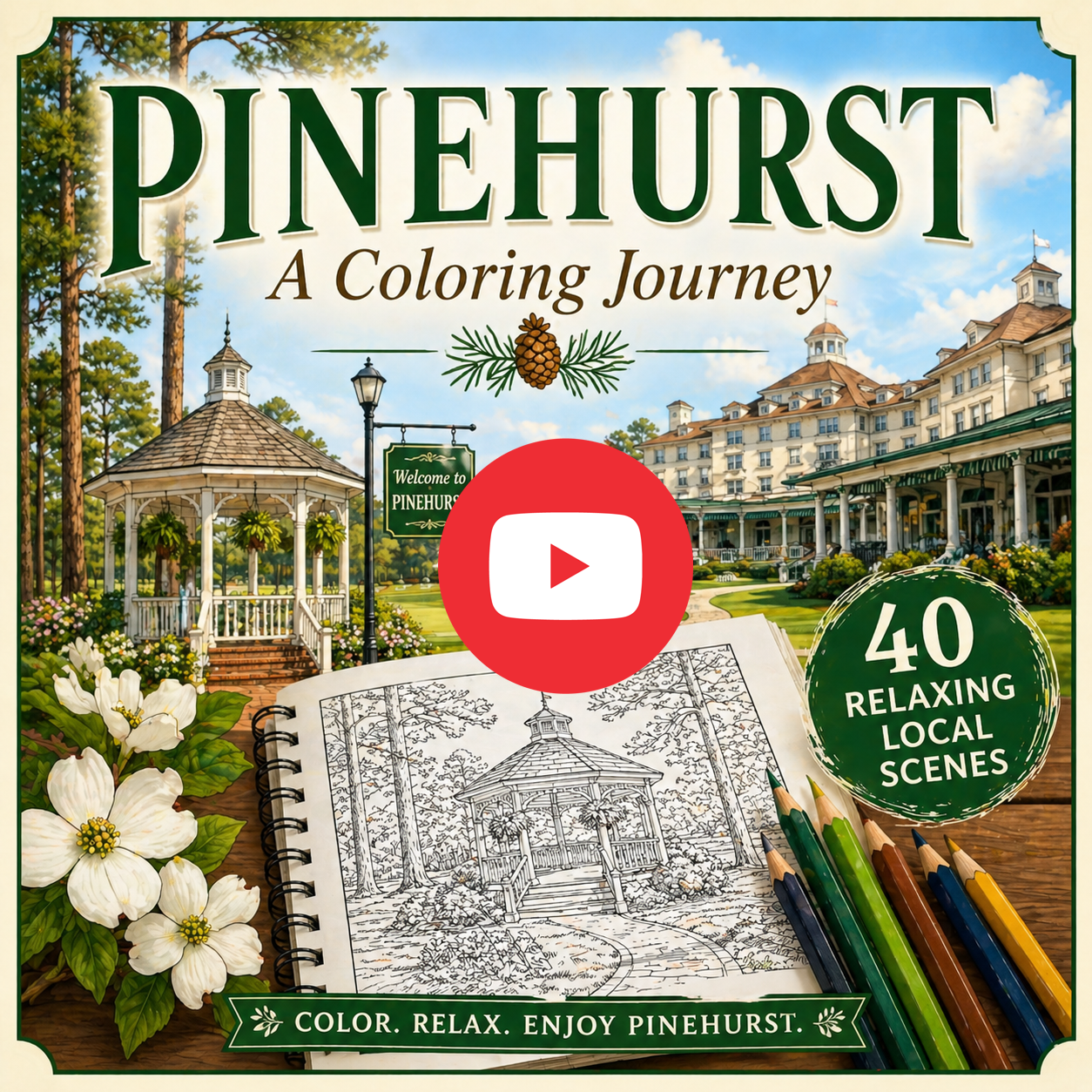 Pinehurst A Coloring Journey - Wholesale (3 copies)